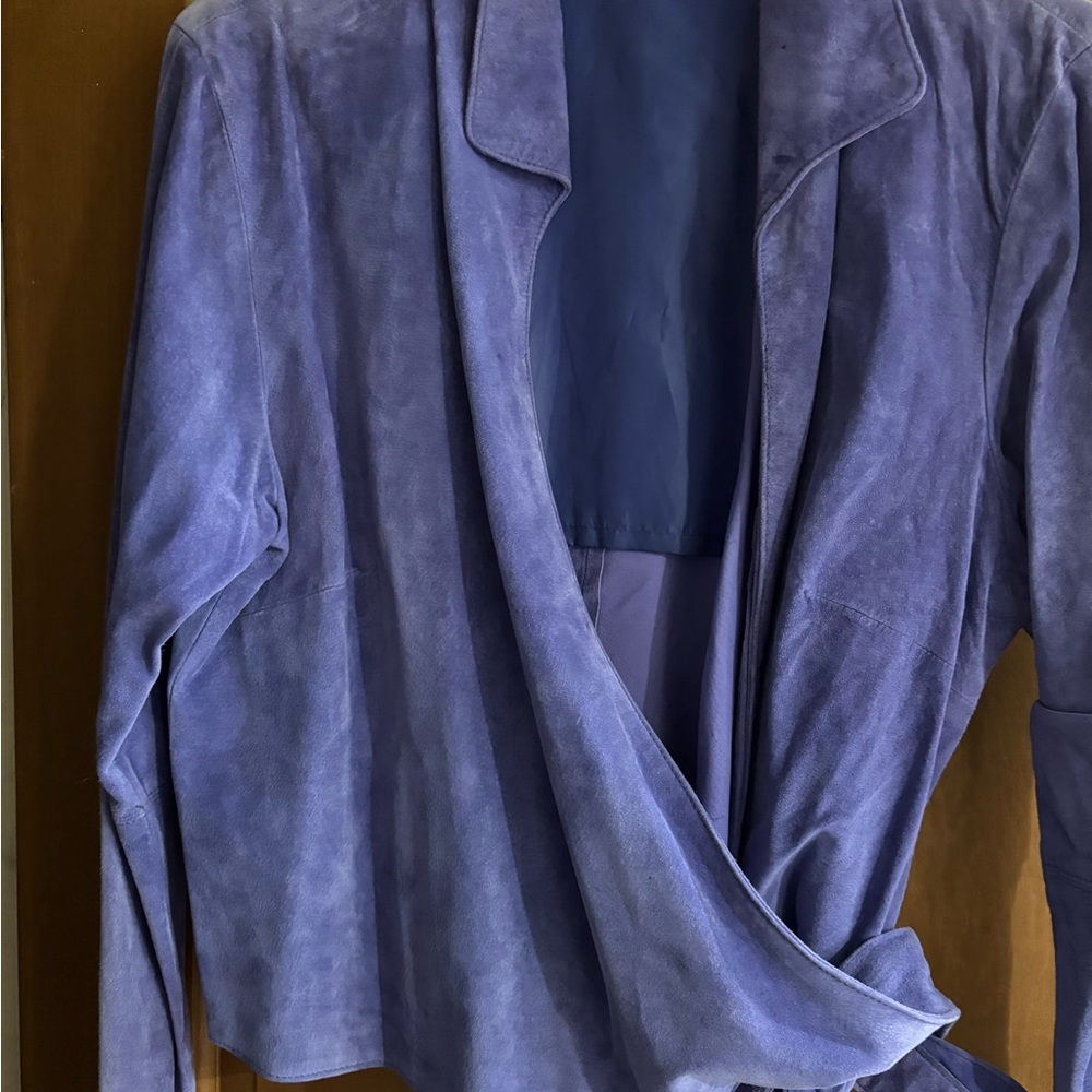 Purple wrap topwith Lapel Collar